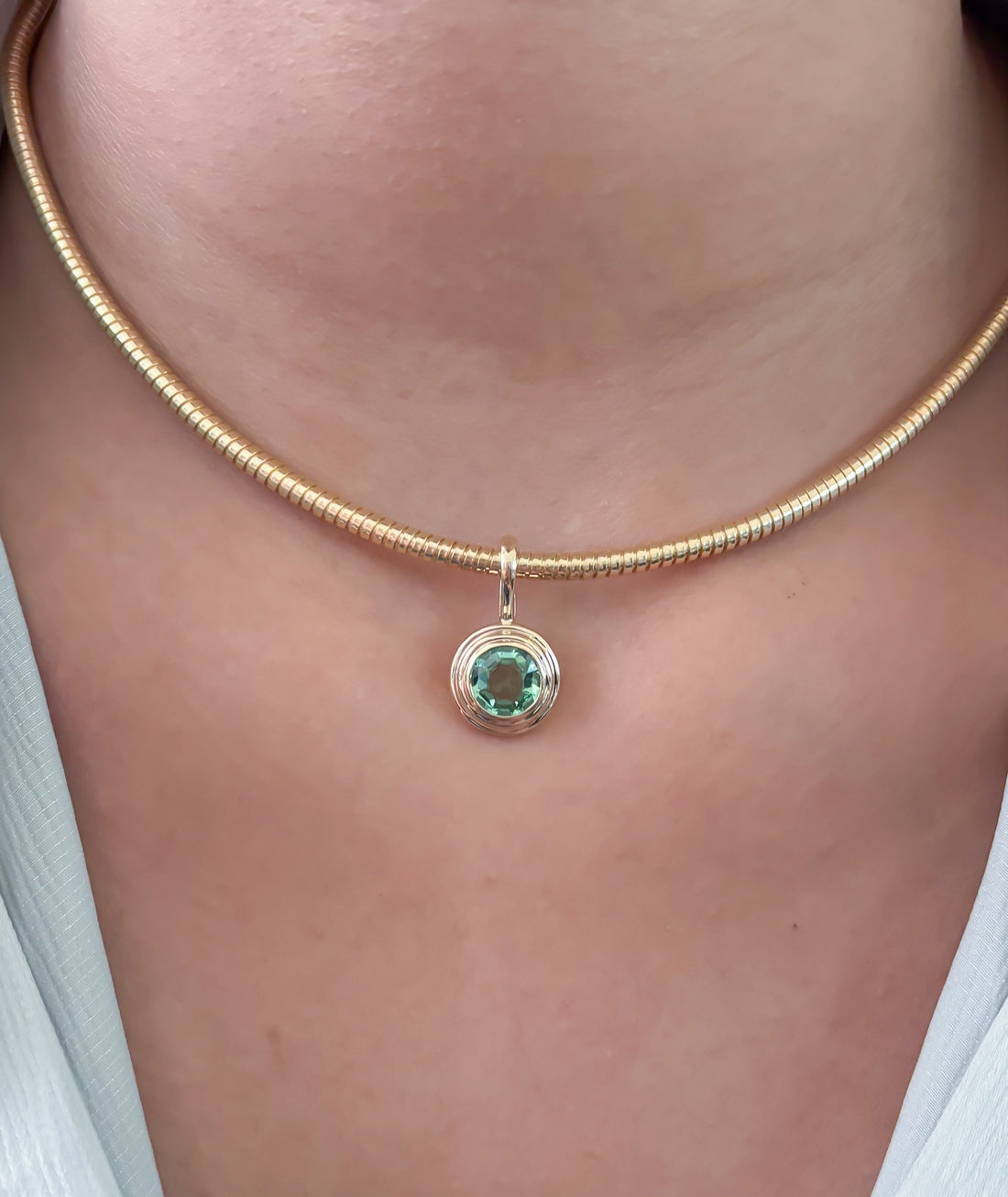 JPPD-1749/14267 Tourmaline Mix Pendant | 14K