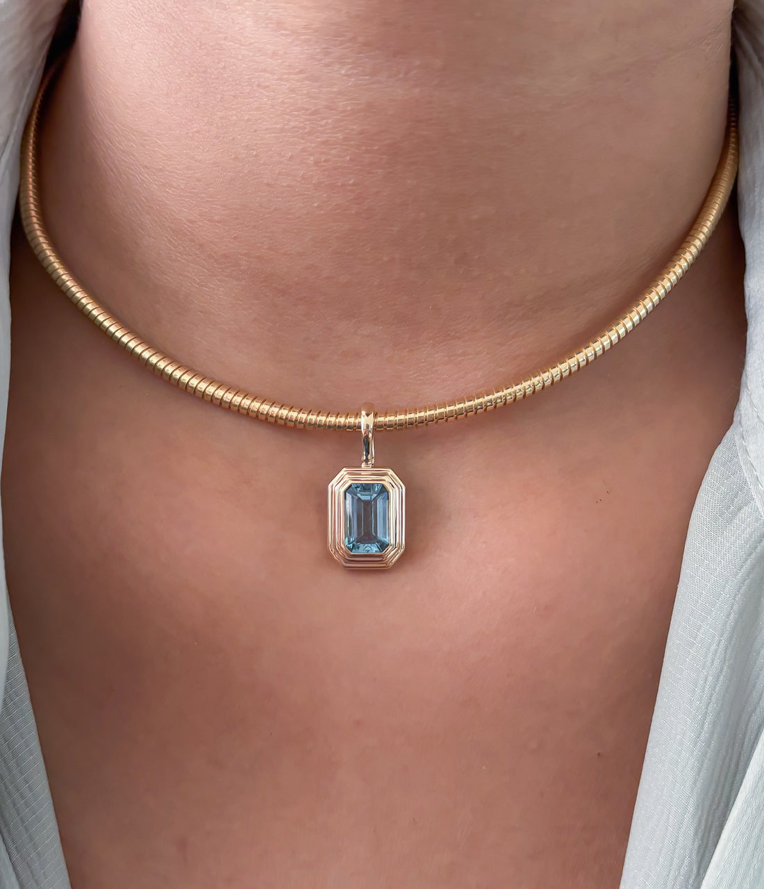 JPPD-1755/14273 Aquamarine Pendant | 14K