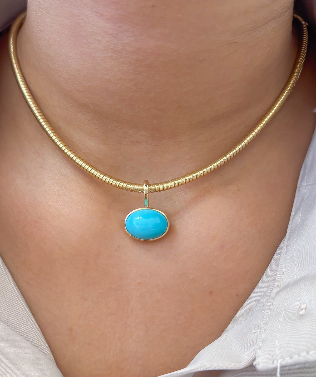 JPPD-1758/14297 Turquoise Pendant | 14K