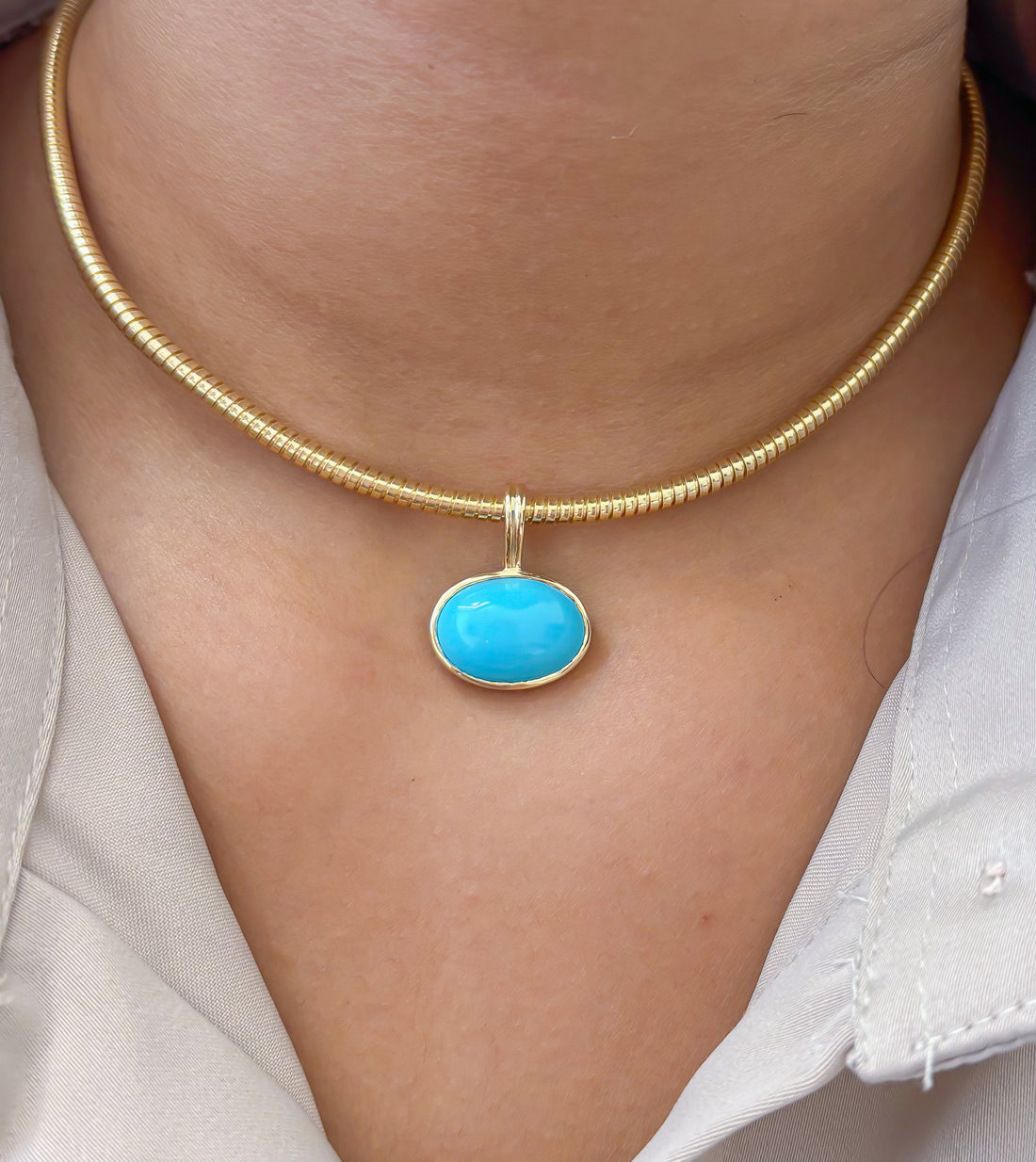JPPD-1761/14300 Turquoise Pendant | 14K