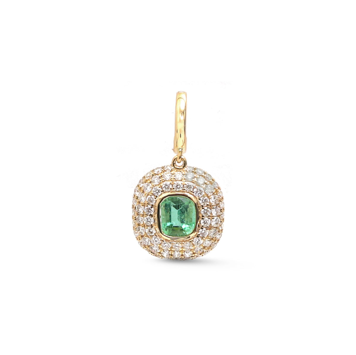 JPPD-1764/14303 Tourmaline Mix Diamond Pendant | 14K