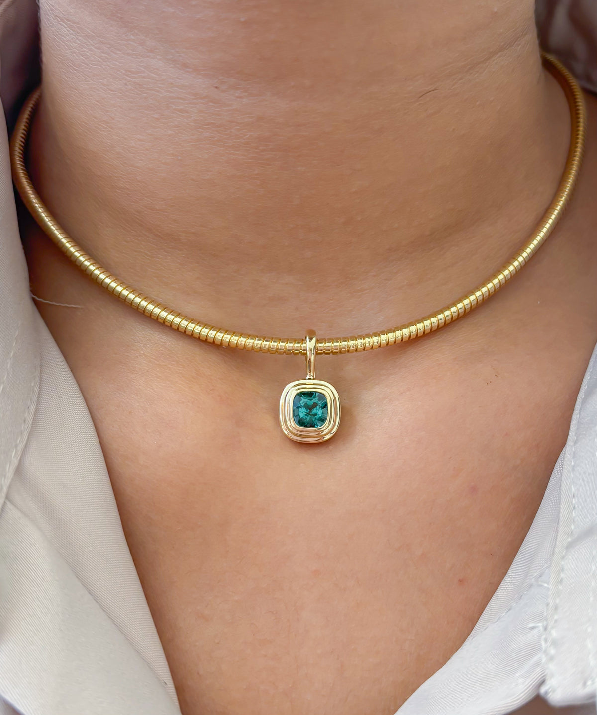 JPPD-1765/14304 Tourmaline Mix Pendant | 14K