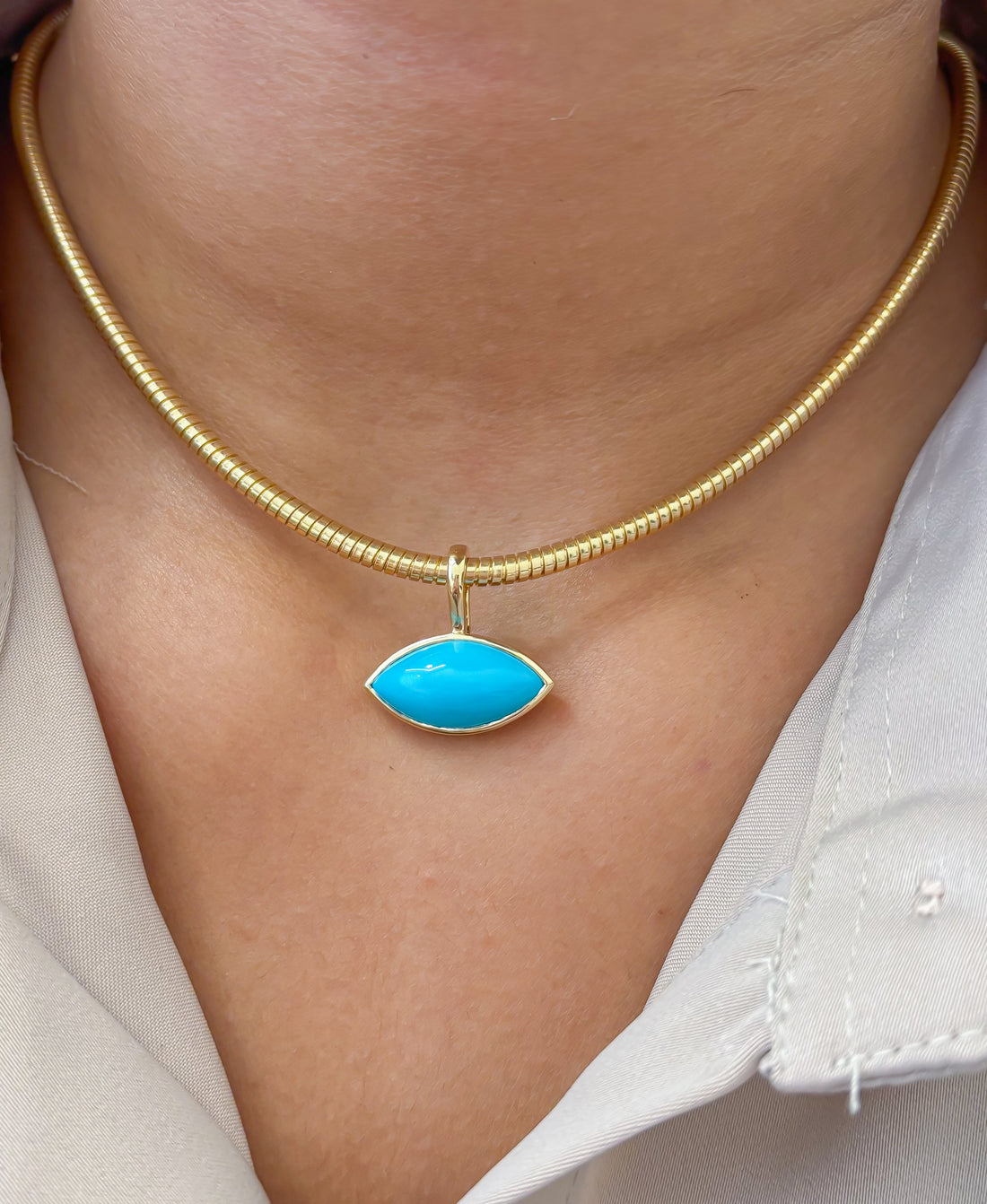 JPPD-1772/14311 Turquoise Pendant | 14K