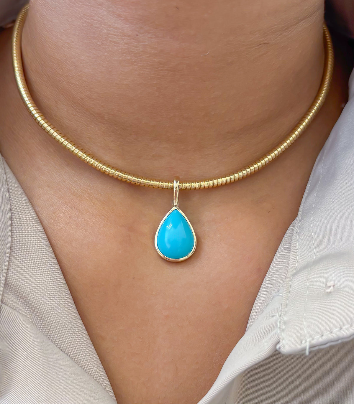 JPPD-1773/14312 Turquoise Pendant | 14K