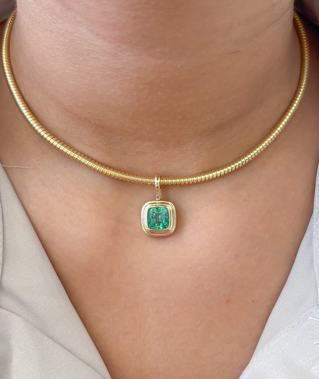 JPPD-1775/14314 Tourmaline Mix Pendant | 14K