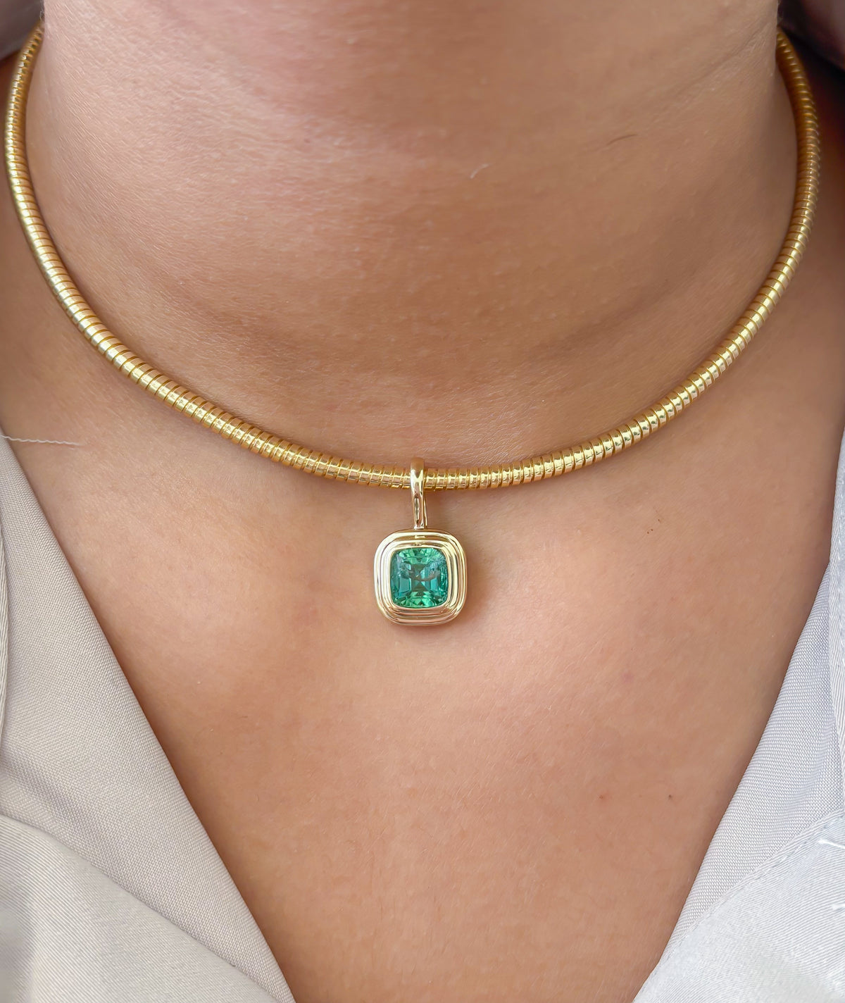 JPPD-1775/14314 Tourmaline Mix Pendant | 14K