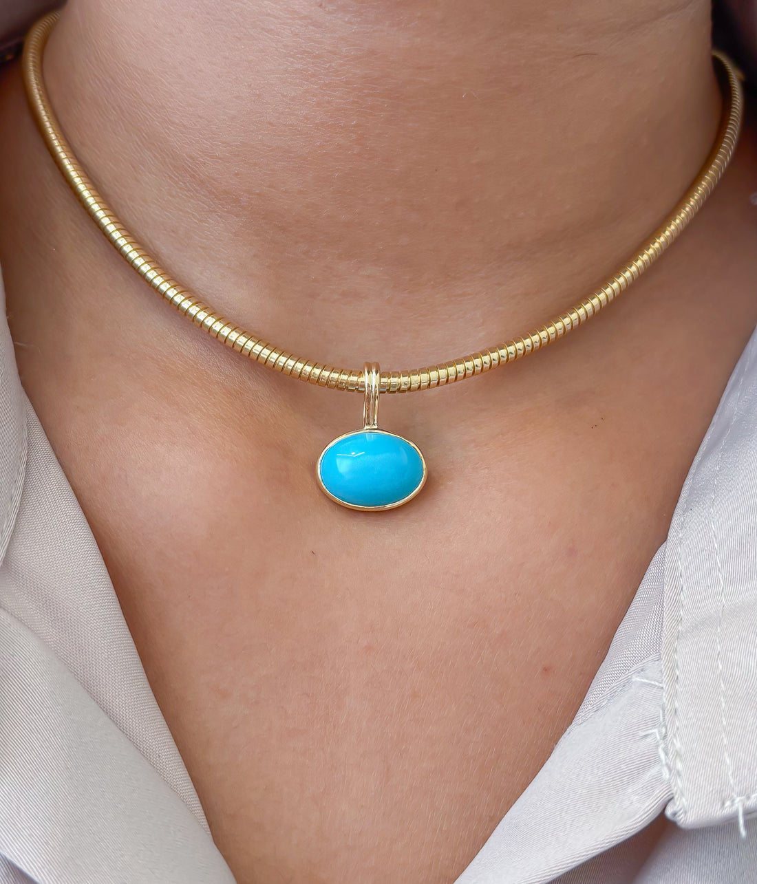JPPD-1788/14327 Turquoise Pendant | 14K