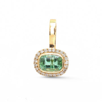 JPPD-1790/14331 Diamond Tourmaline Mix Pendant | 14K