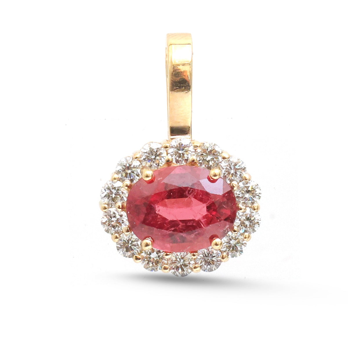 JPPD-1791/14332 Diamond Rubillite Pendant | 14K