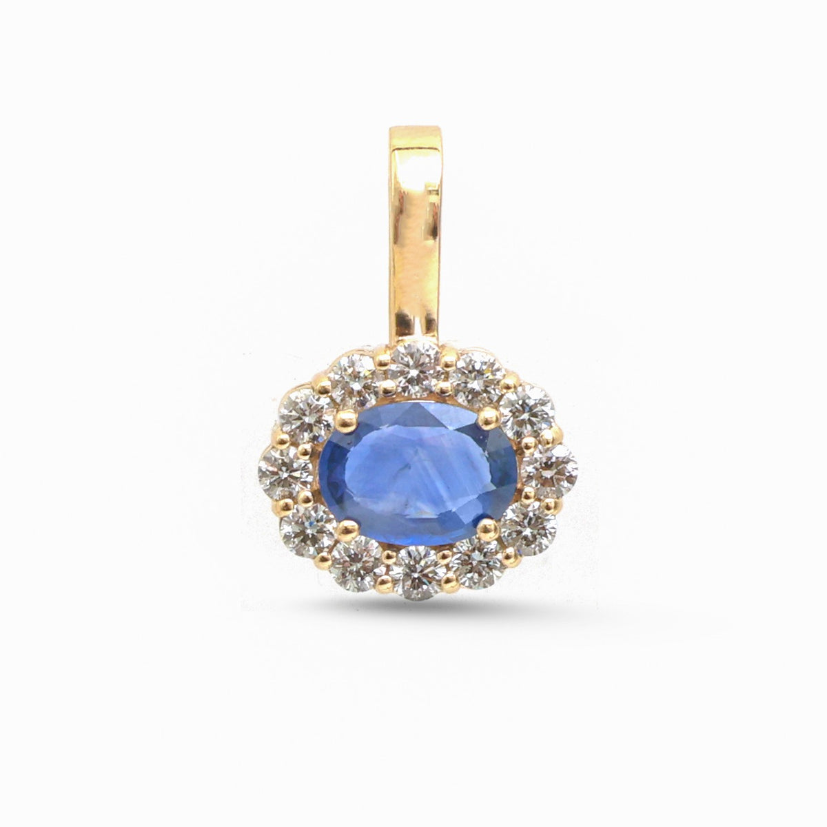 JPPD-1792/14333 Diamond Blue Sapphire Pendant | 14K