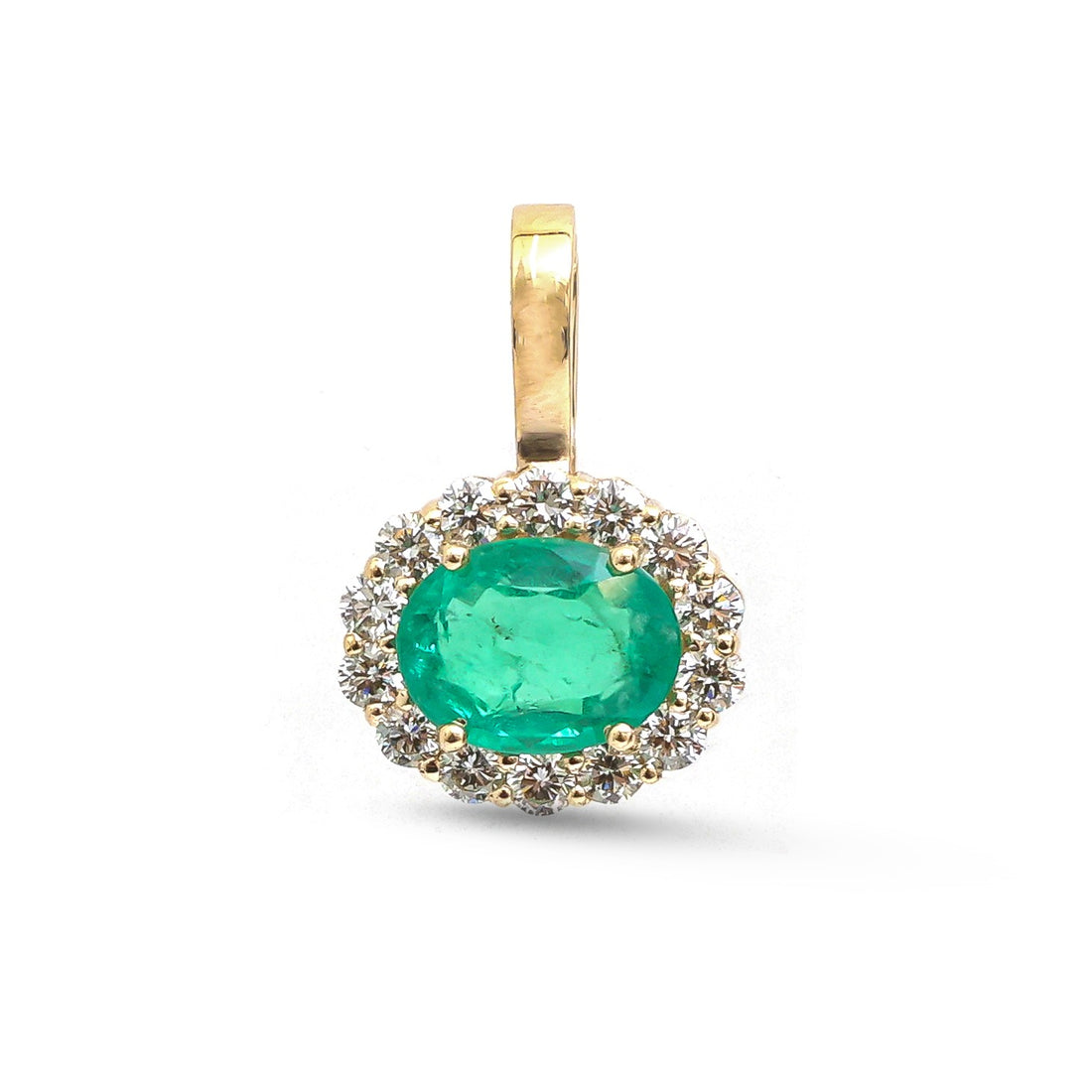 JPPD-1794/14335 Diamond Emerald Pendant | 14K