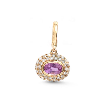 JPPD-1799/14340 Pink Sapphire Diamond Pendant | 18K