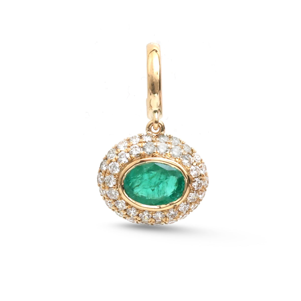 JPPD-1801/14342 Emerald Diamond Pendant | 18K