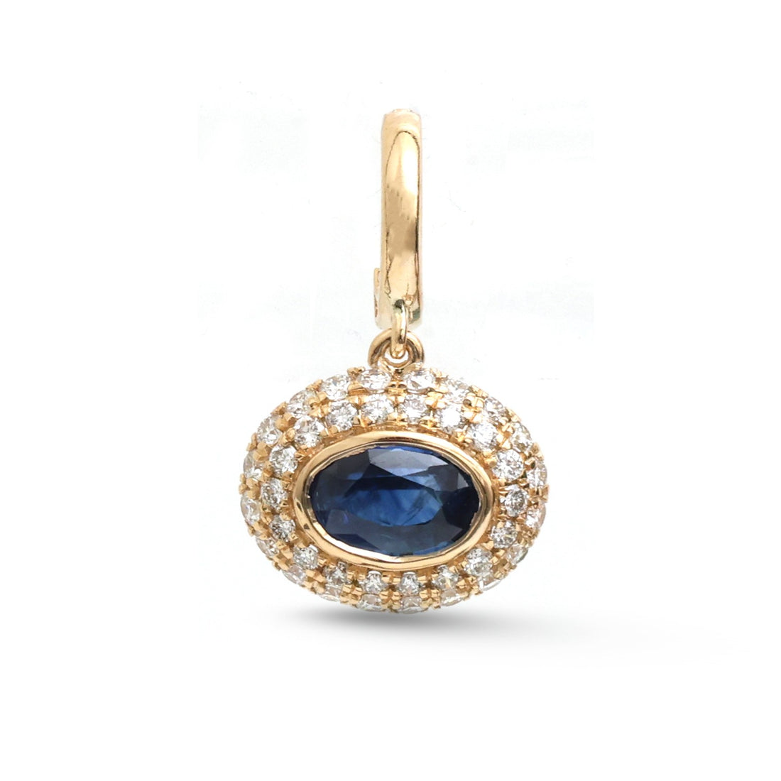 JPPD-1804/14345 Blue Sapphire Diamond Pendant | 18K