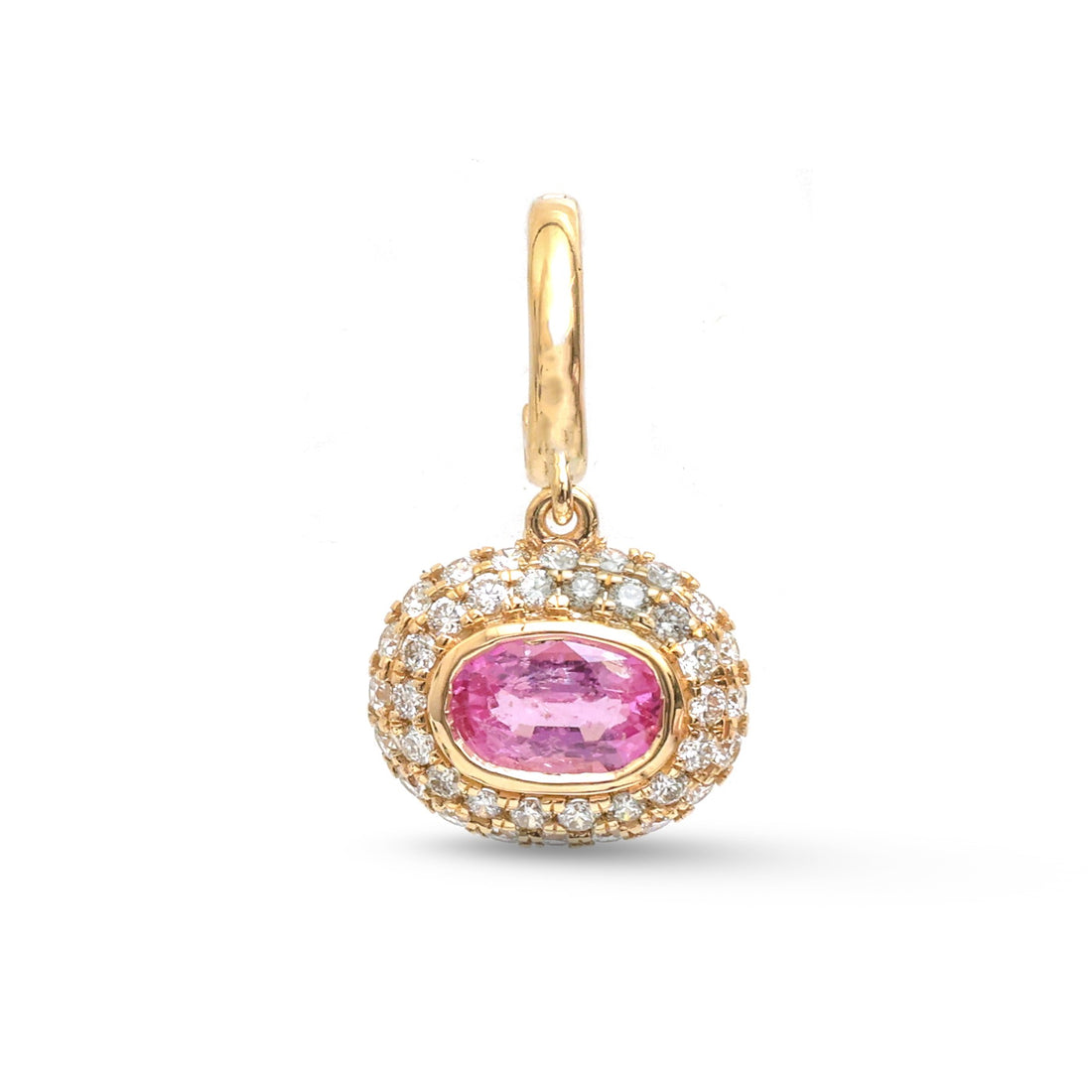 JPPD-1805/14346 Pink Sapphire Diamond Pendant | 18K