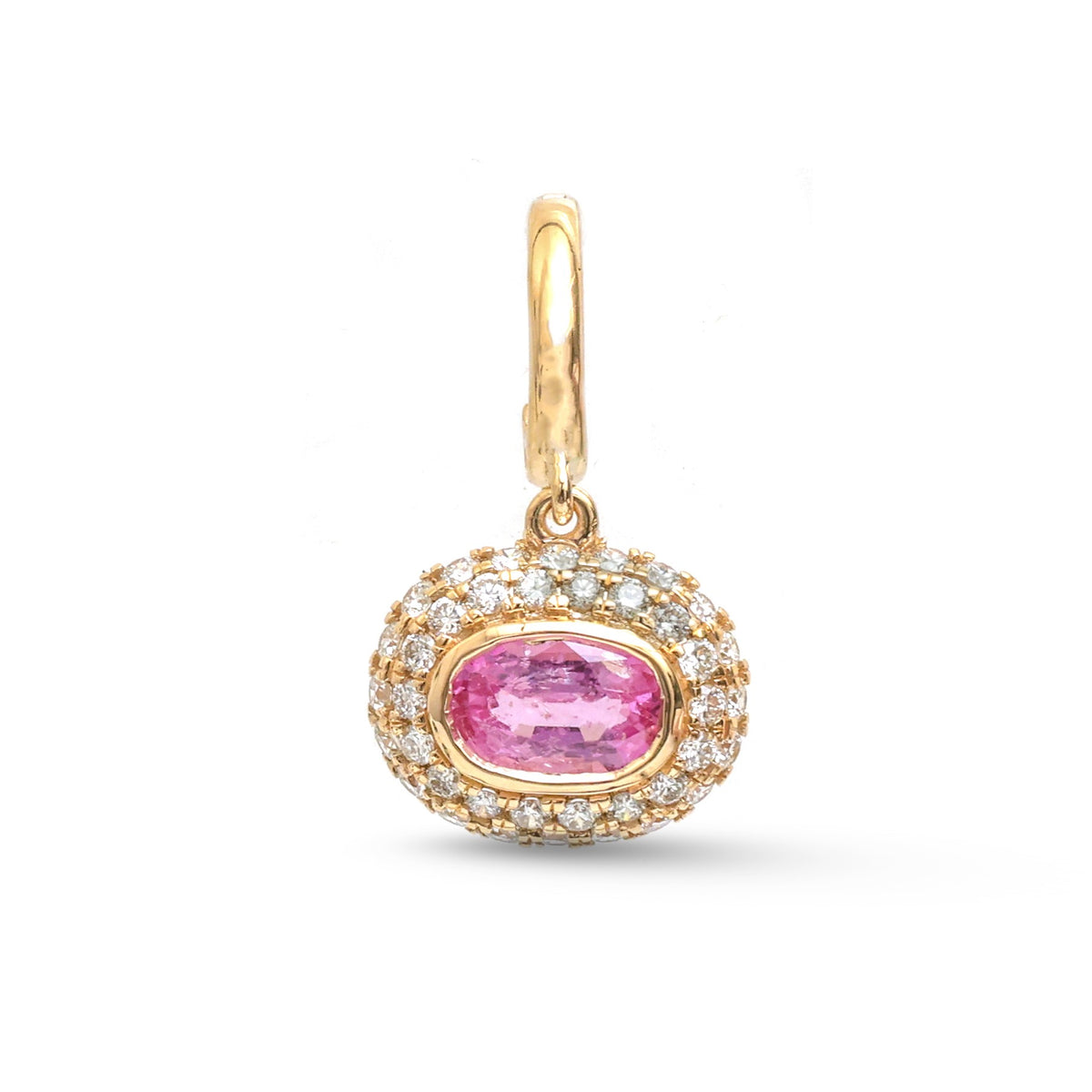 JPPD-1805/14346 Pink Sapphire Diamond Pendant | 18K