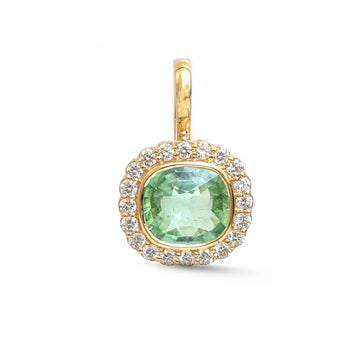 JPPD-1807/14348 Tourmaline Mix Diamond Pendant | 14K