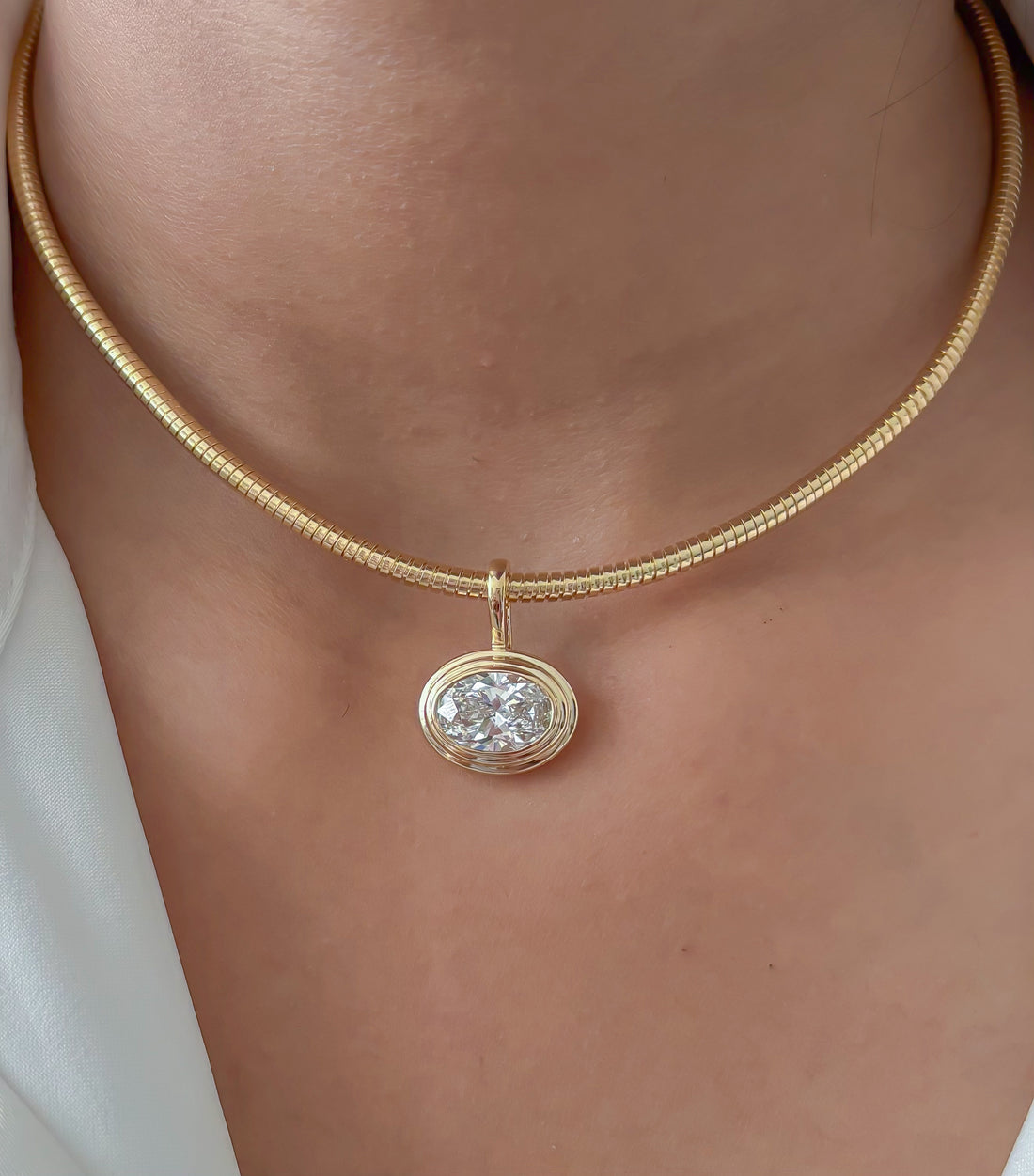 JPPD-1809/14350 Lab Grown Diamond Pendant | 14K