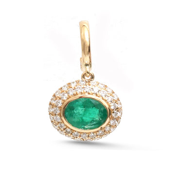 JPPD-1813/14354 Emerald Diamond Pendant | 18K