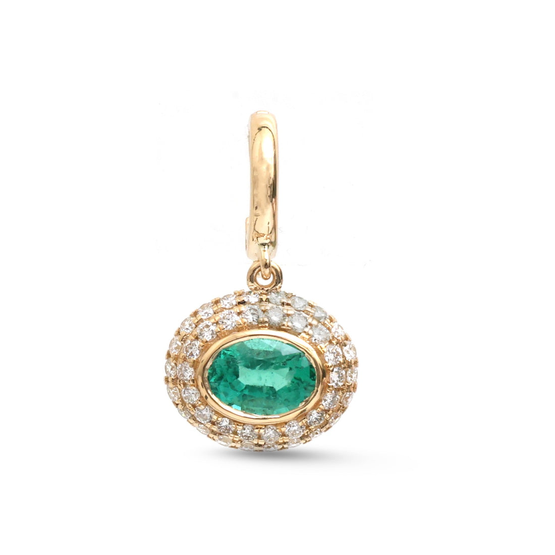 JPPD-1814/14355 Emerald Diamond Pendant | 18K