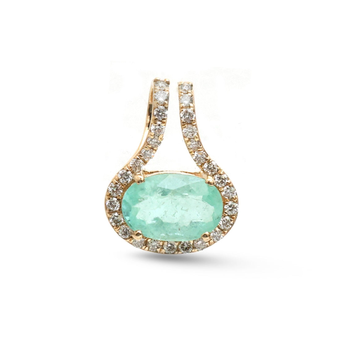 JPPD-1816/14357 Paraiba Tourmaline Diamond Pendant | 18K