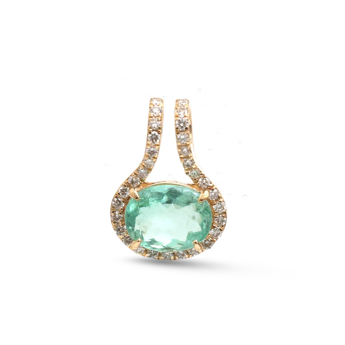 JPPD-1817/14358 Paraiba Tourmaline Diamond Pendant | 18K