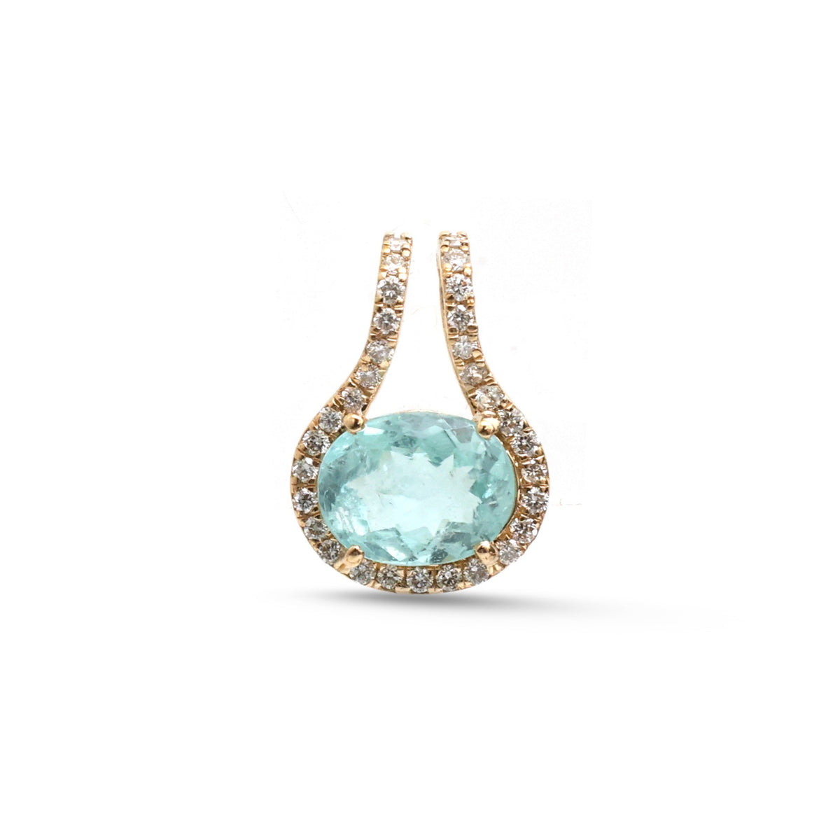 JPPD-1819/14360 Paraiba Tourmaline Diamond Pendant | 18K
