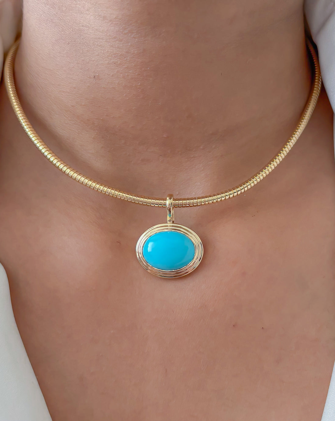 JPPD-1821/14362 Turquoise Pendant | 14K