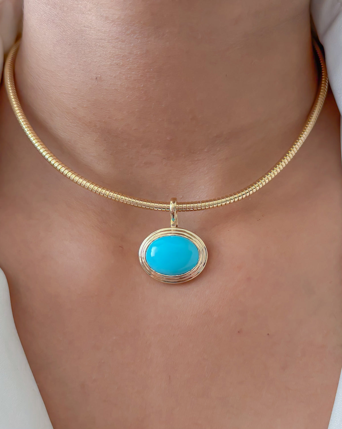 JPPD-1821/14362 Turquoise Pendant | 14K