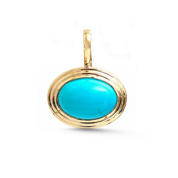 JPPD-1822/14363 Turquoise Pendant | 14K