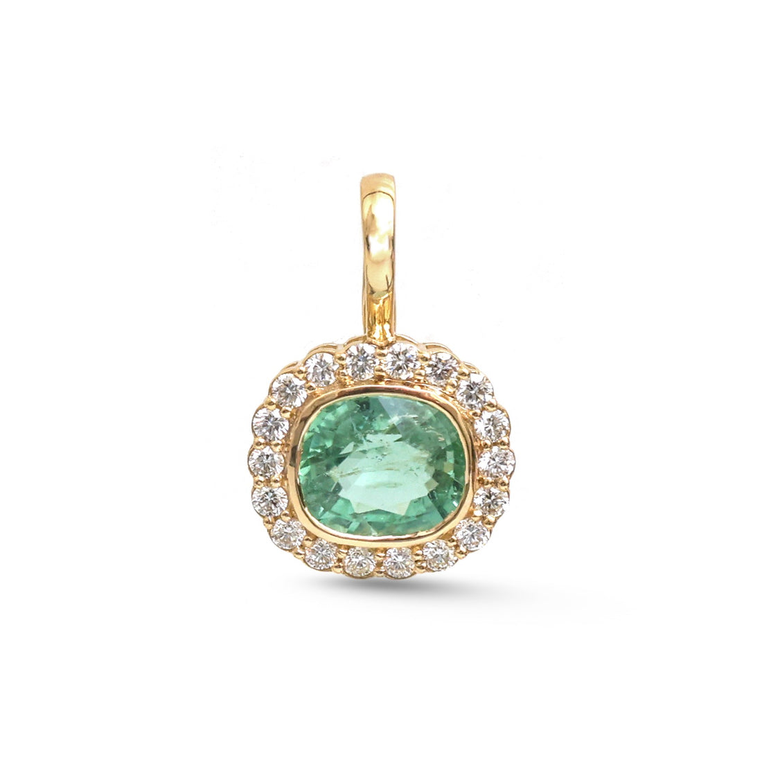 JPPD-1828/14369 Tourmaline Mix Diamond Pendant | 14K