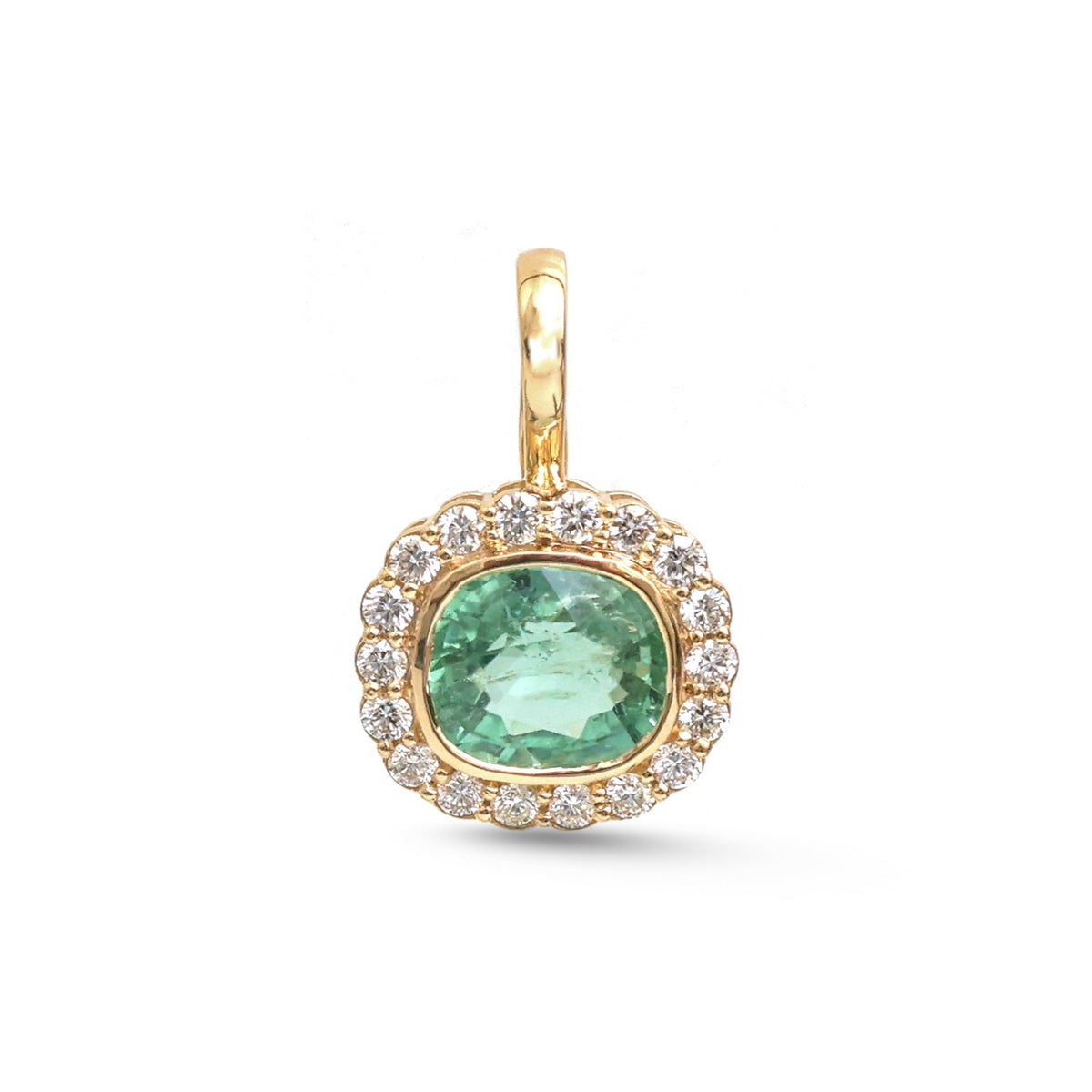JPPD-1828/14369 Tourmaline Mix Diamond Pendant | 14K