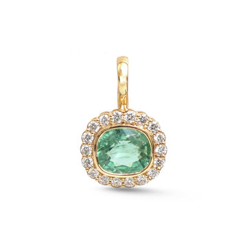 JPPD-1828/14369 Tourmaline Mix Diamond Pendant | 14K