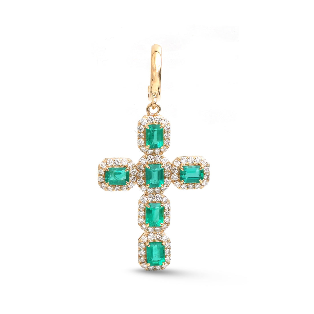 JPPD-1841/14407 Emerald Diamond Pendant | 18K