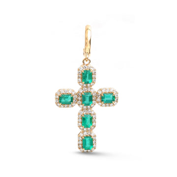 JPPD-1841/14407 Emerald Diamond Pendant | 18K