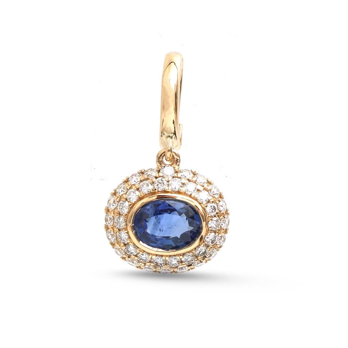 JPPD-1843/14409 Blue Sapphire Diamond Pendant | 18K
