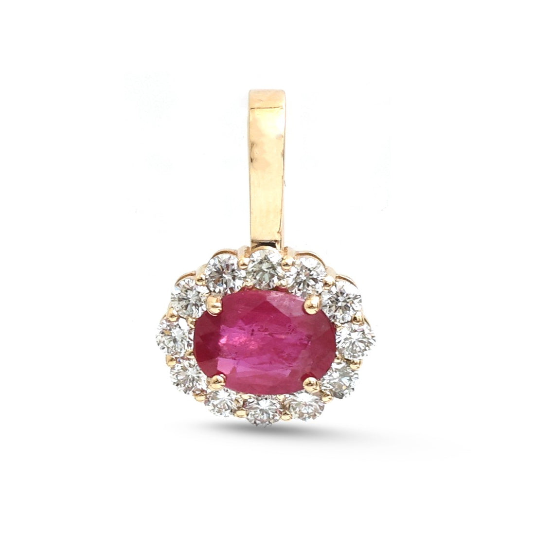 JPPD-1854/14427 Diamond Ruby Pendant | 14K