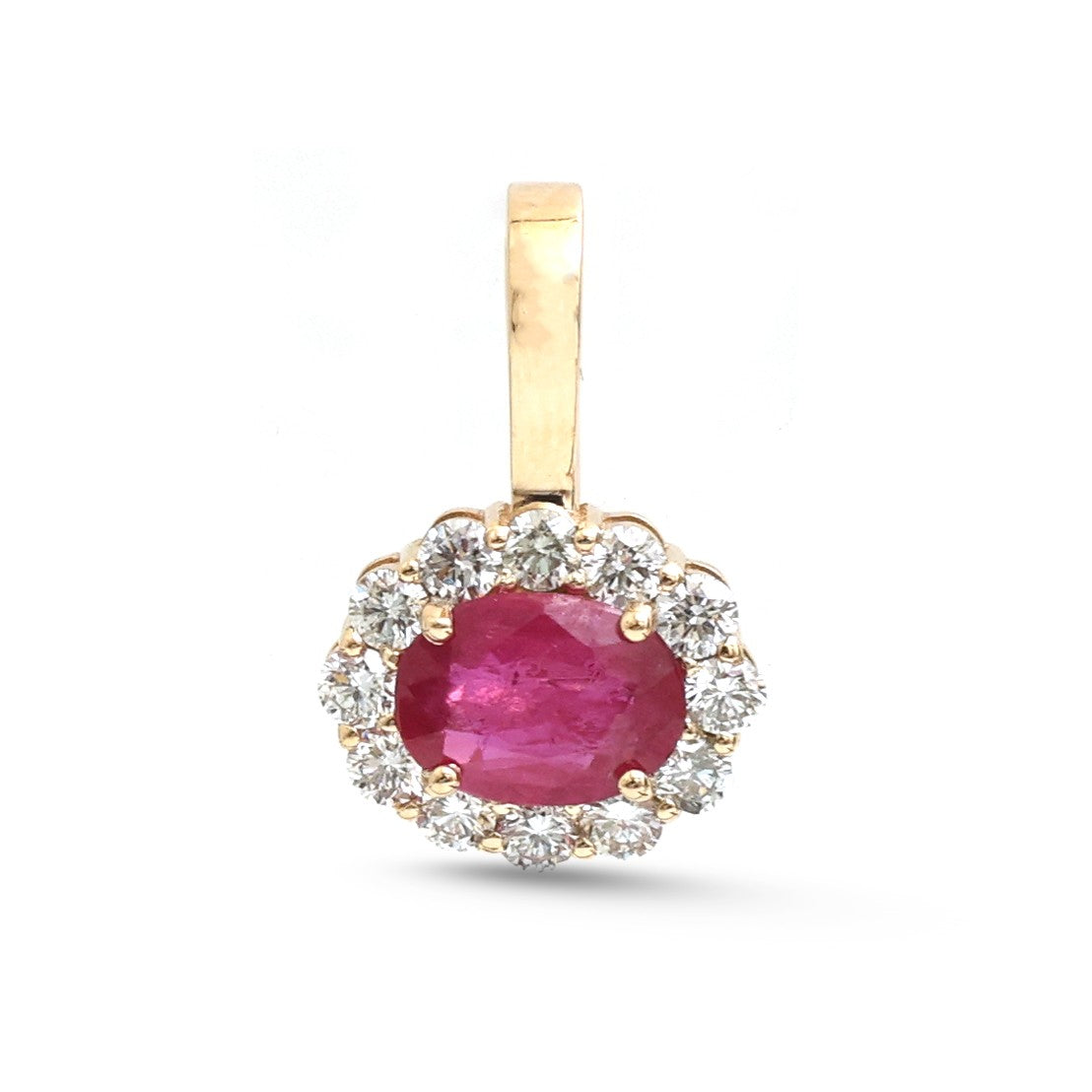 JPPD-1854/14427 Diamond Ruby Pendant | 14K