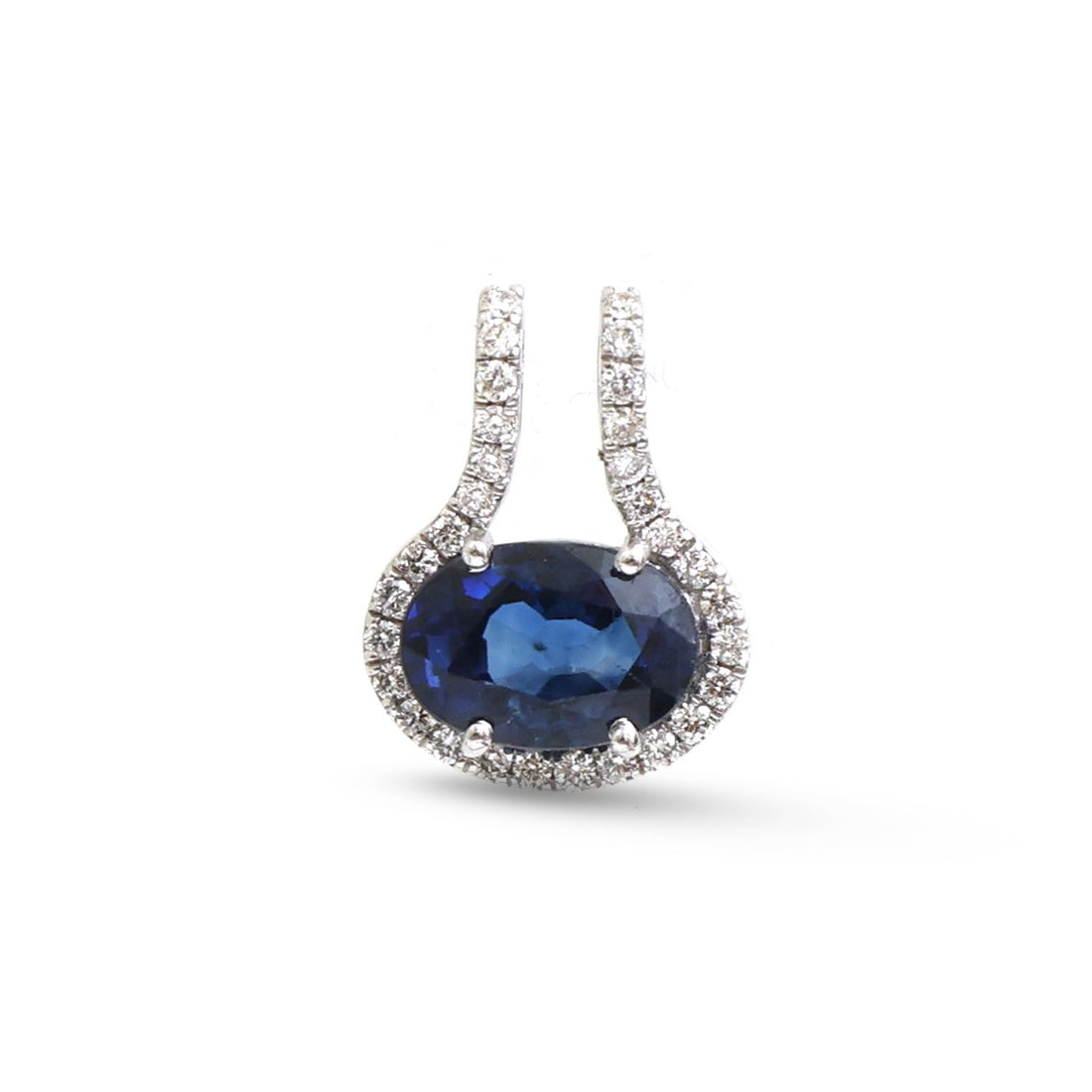 JPPD-1856/14429 Diamond Blue Sapphire Pendant | 14K