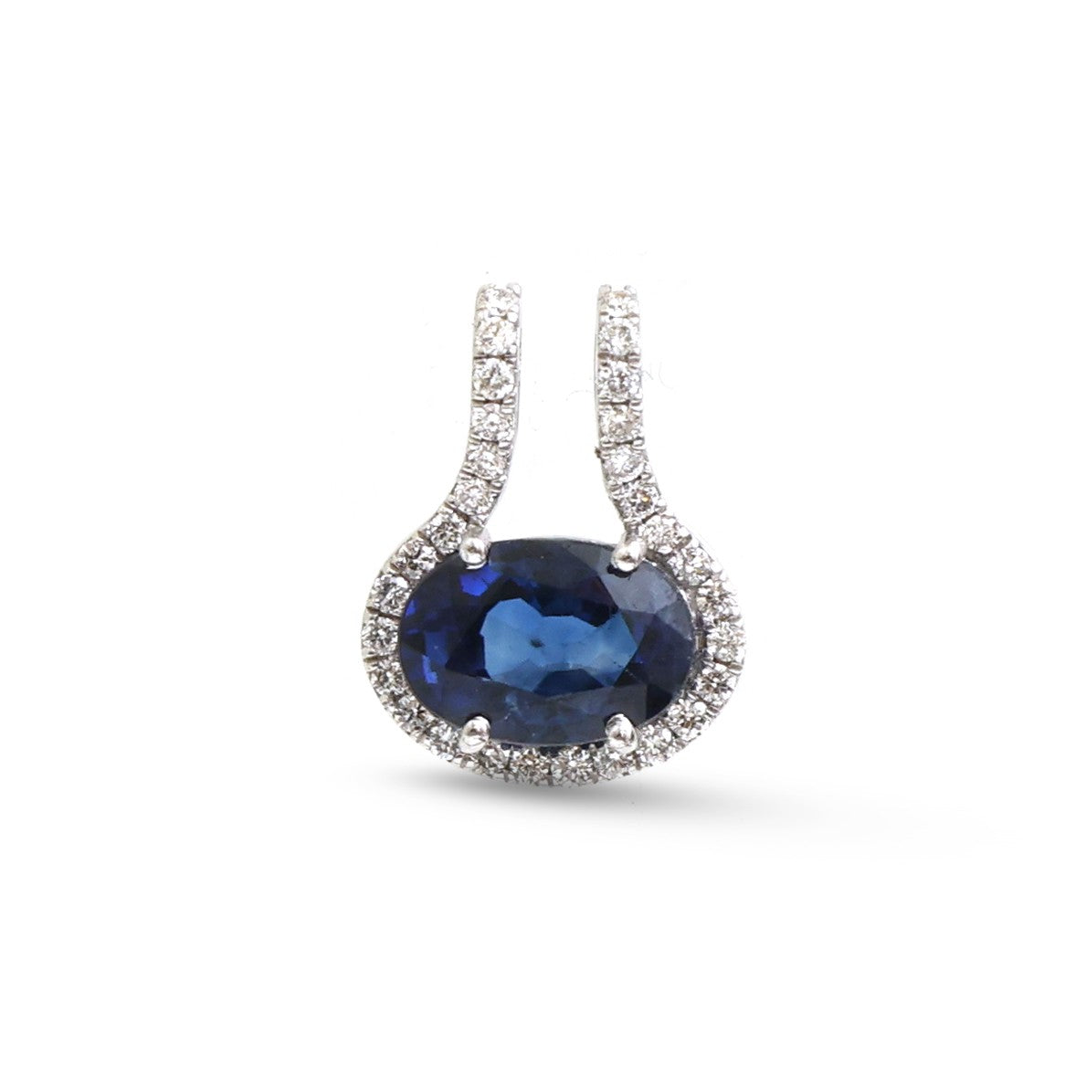 JPPD-1856/14429 Diamond Blue Sapphire Pendant | 14K