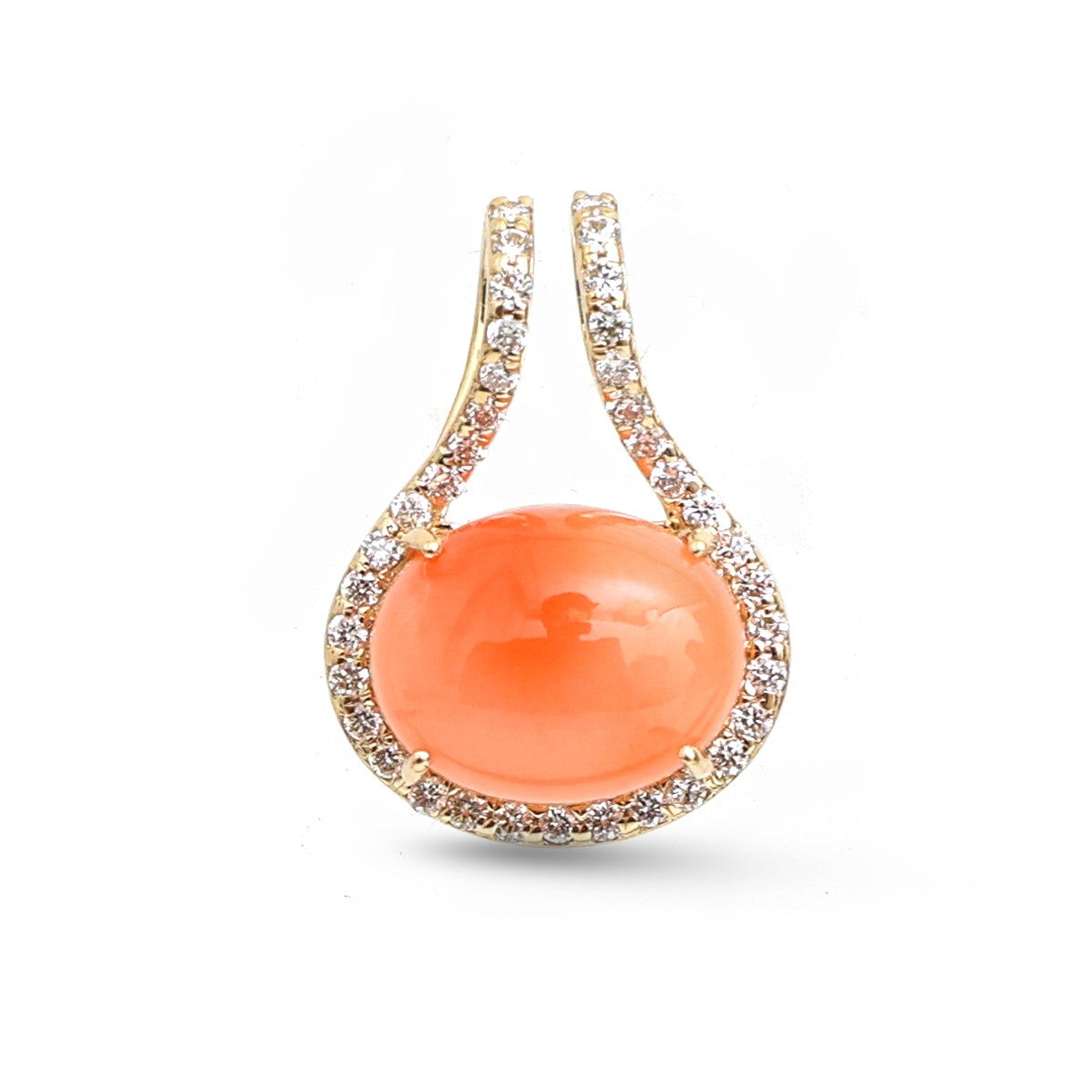 JPPD-1862/14449 Coral Diamond Pendant | 14K