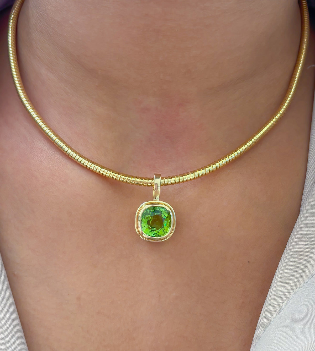 JPPD-1886/14502 Tourmaline Mix Pendant | 14K