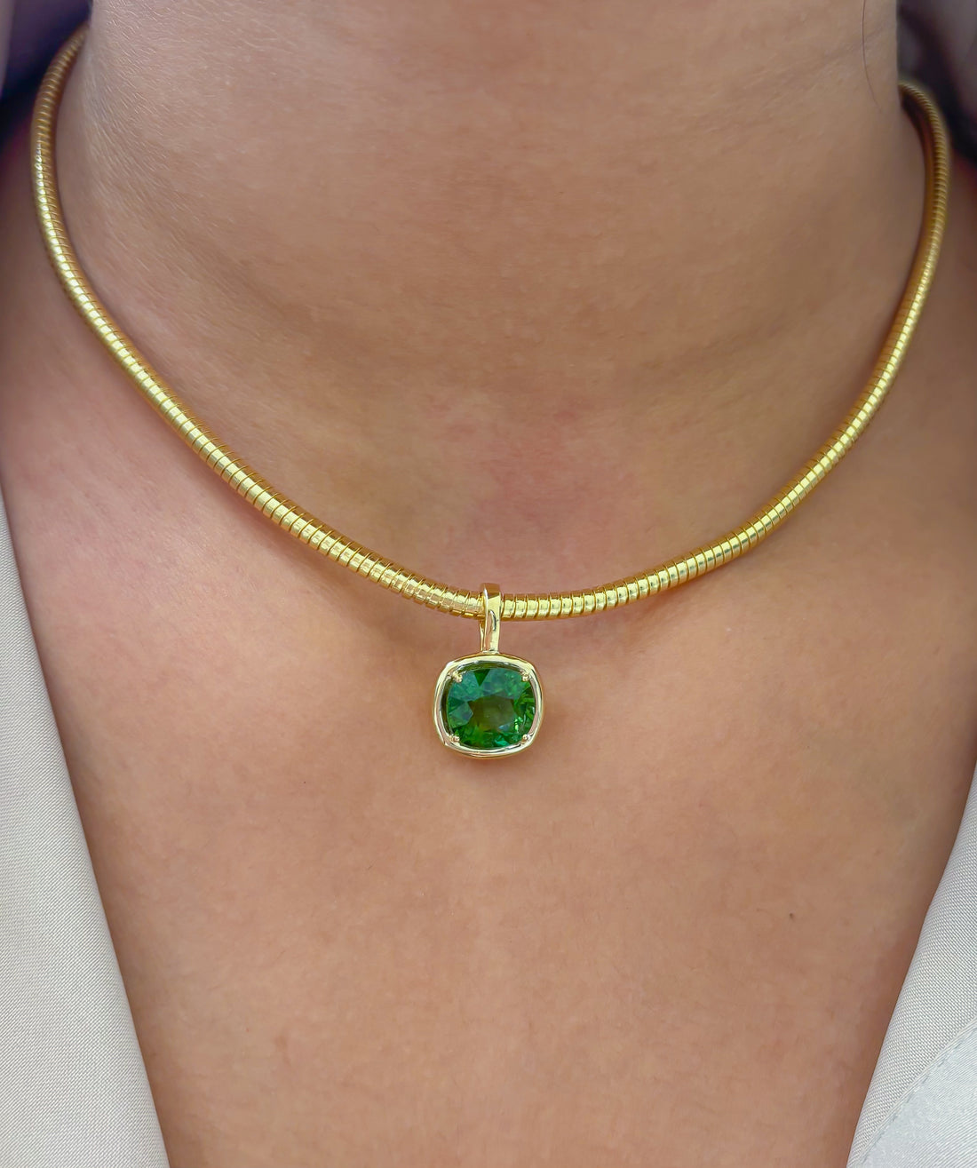 JPPD-1888/14504 Tourmaline Mix Pendant | 14K