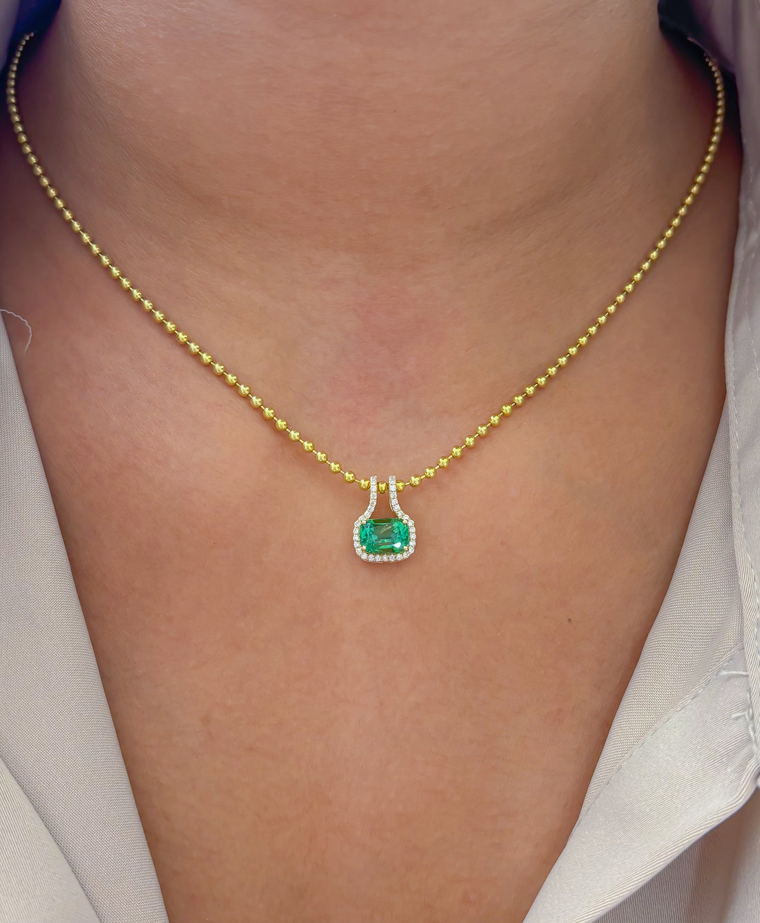 JPPD-1889/14505 Diamond Tourmaline Mix Pendant | 14K
