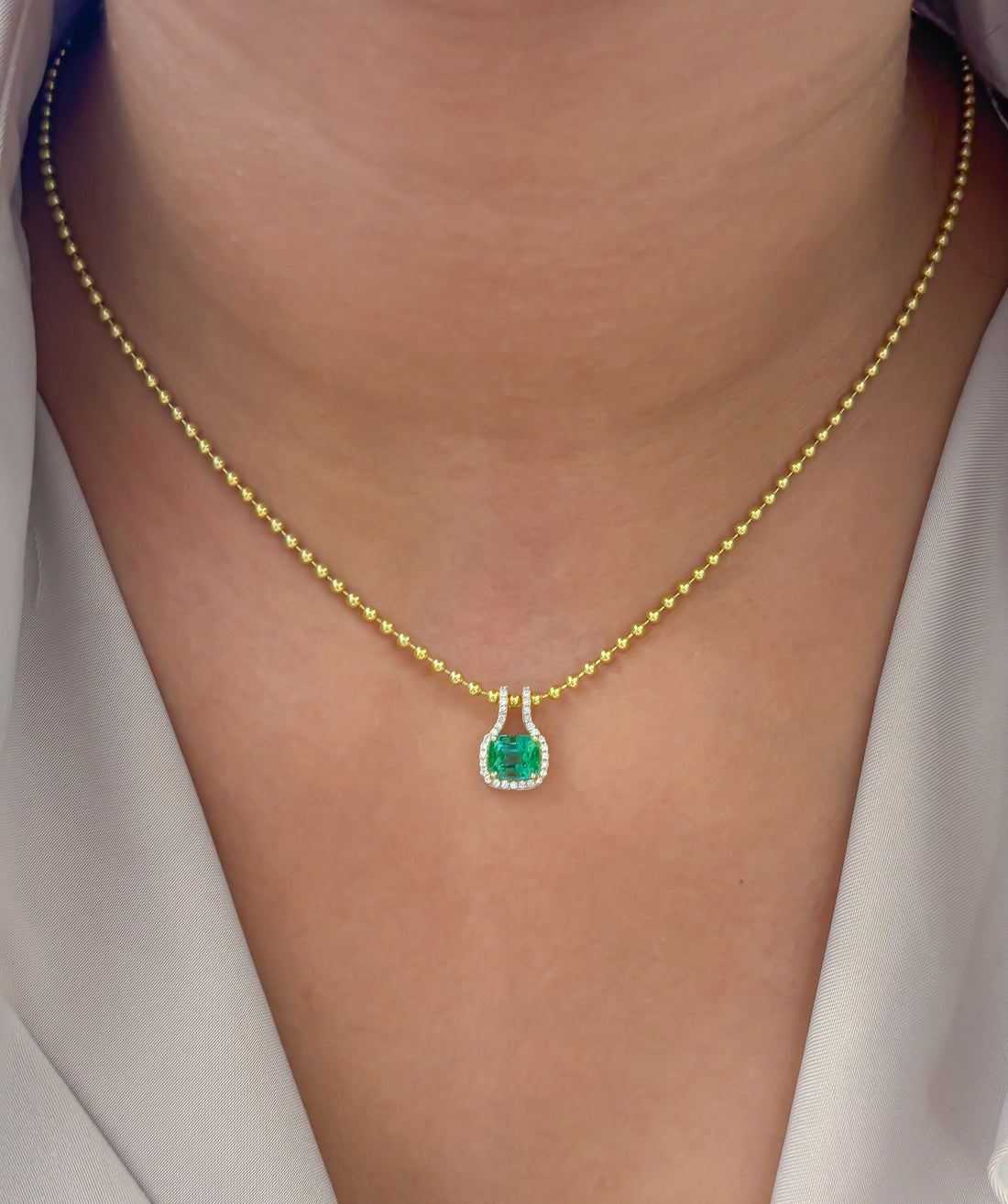 JPPD-1890/14506 Diamond Tourmaline Mix Pendant | 14K