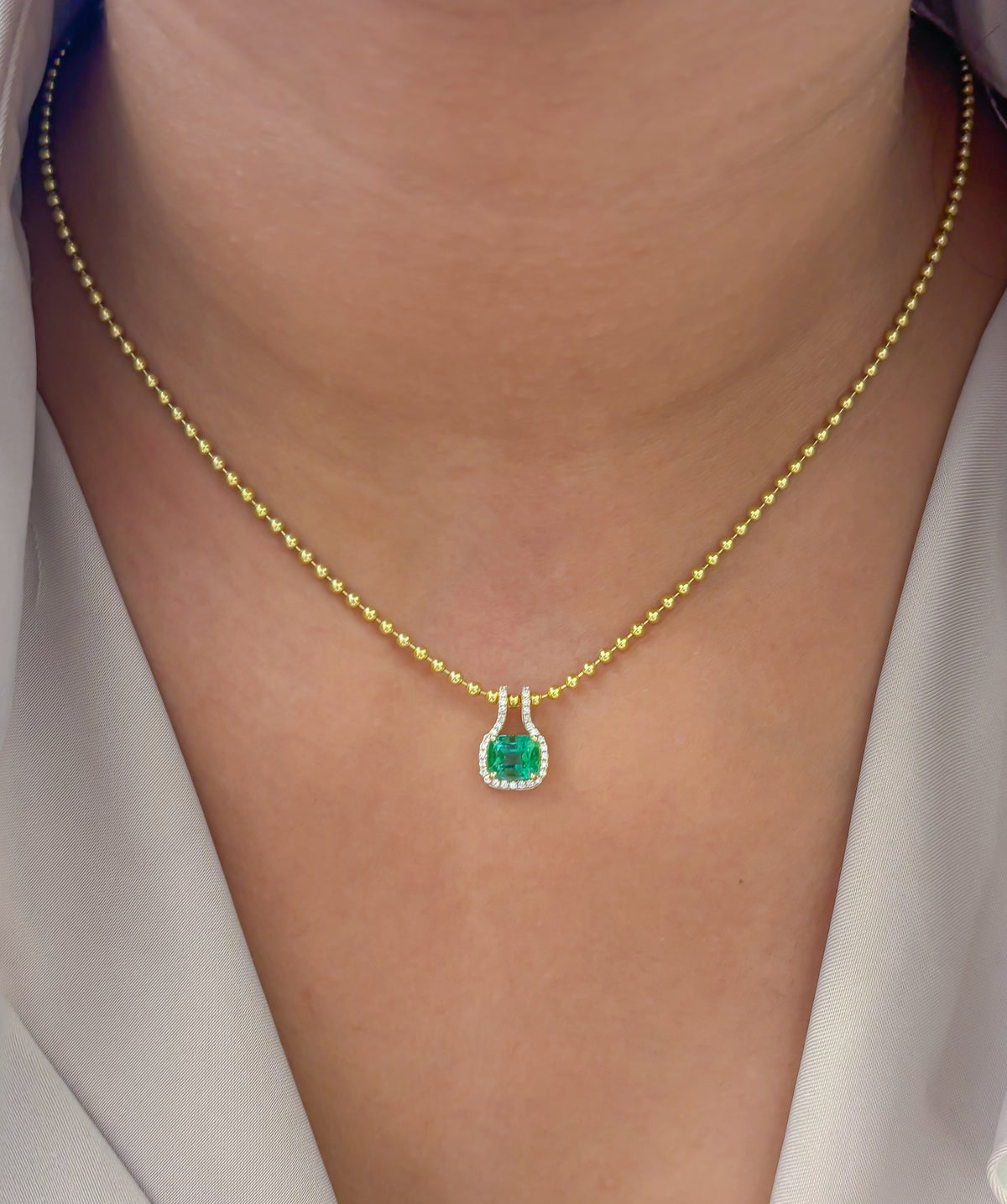 JPPD-1890/14506 Diamond Tourmaline Mix Pendant | 14K