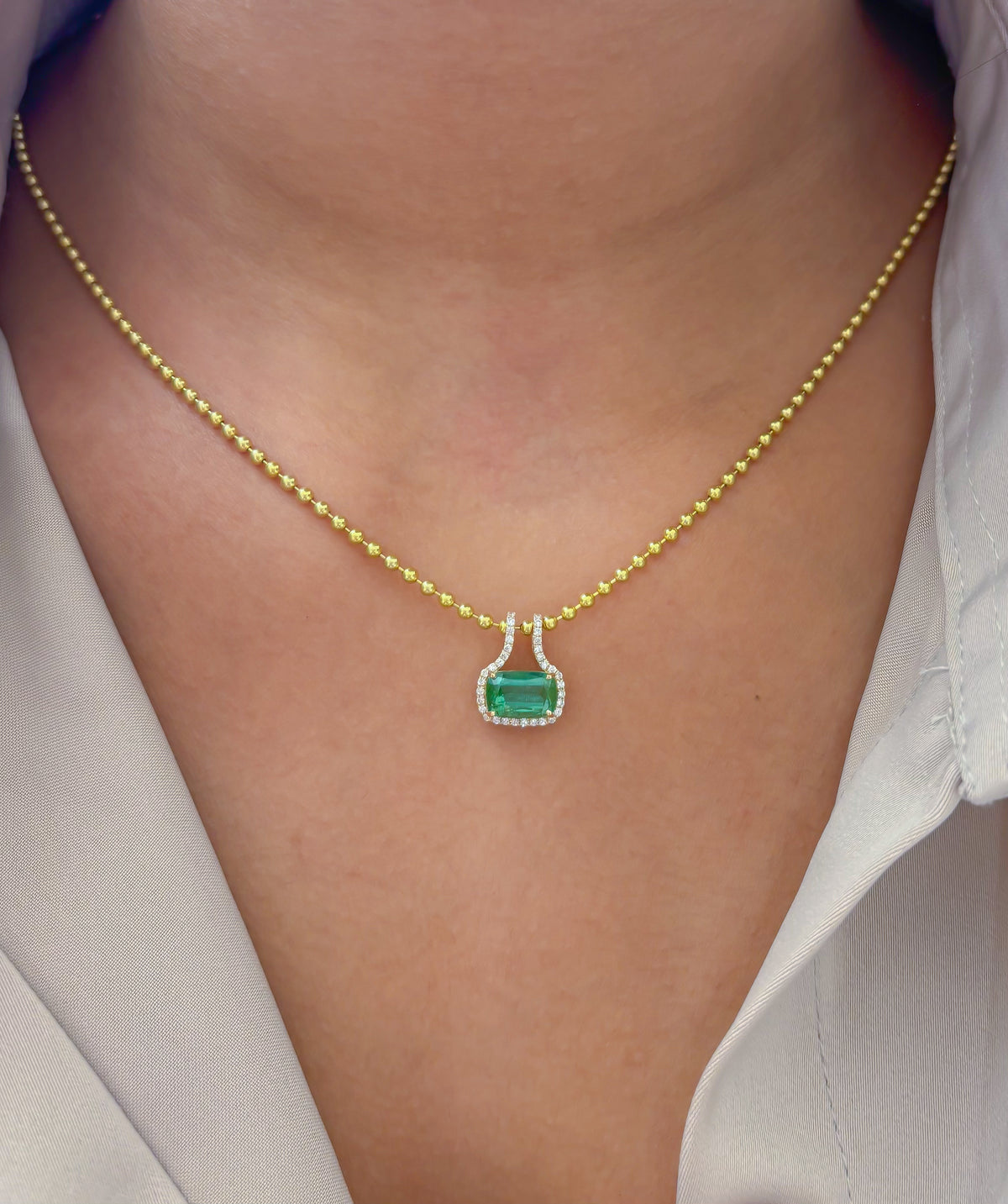 JPPD-1891/14507 Diamond Tourmaline Mix Pendant | 14K