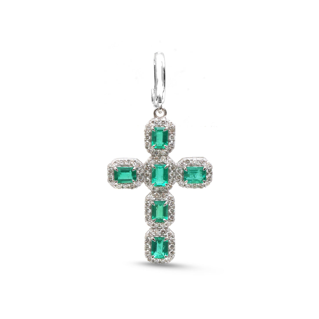 JPPD-1897/14532 Emerald Diamond Pendant | 18K