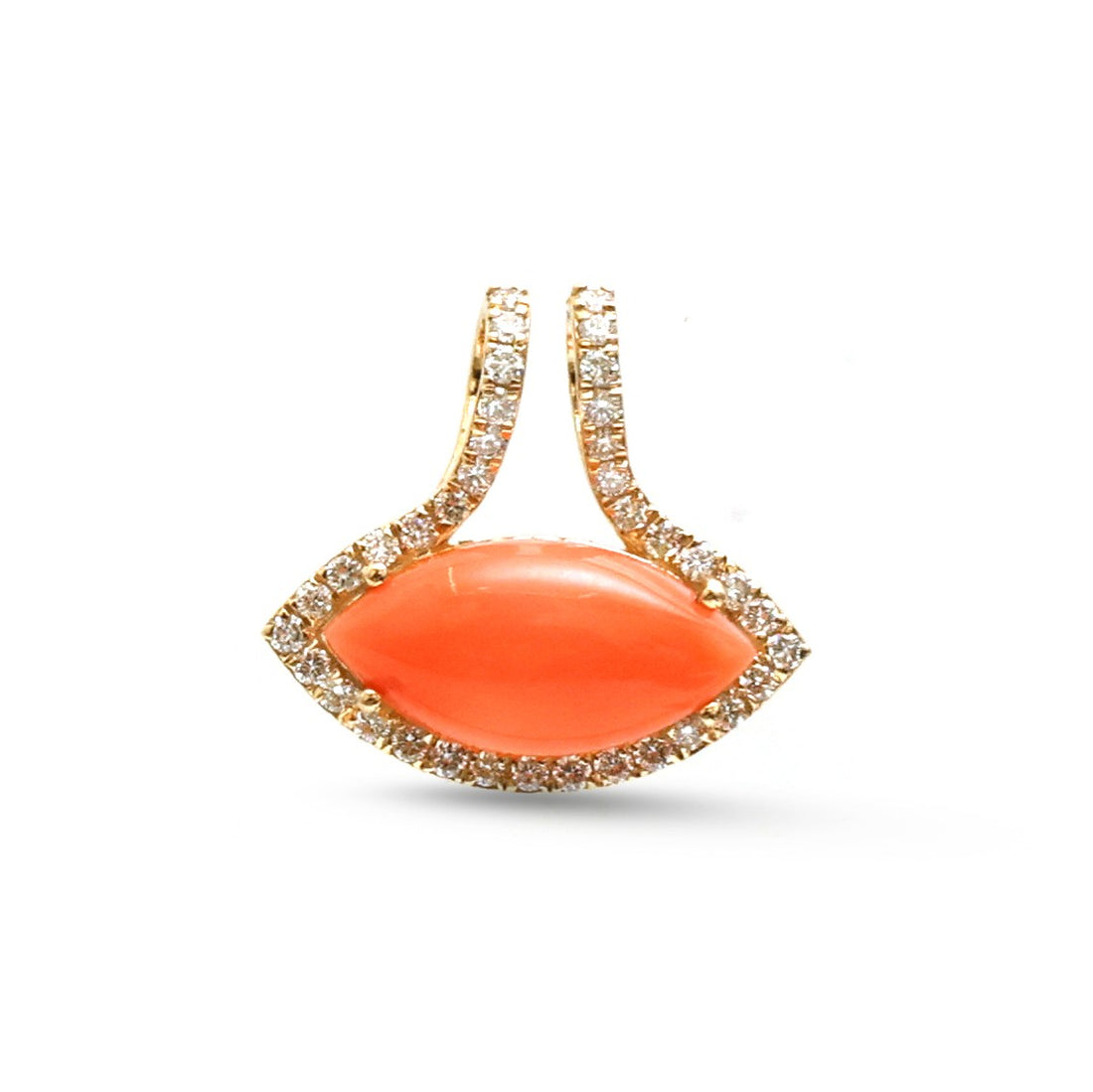 JPPD-1910/14550 Coral Diamond Pendant | 14K