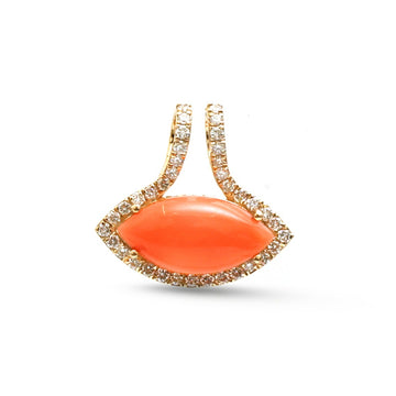 JPPD-1910/14550 Coral Diamond Pendant | 14K